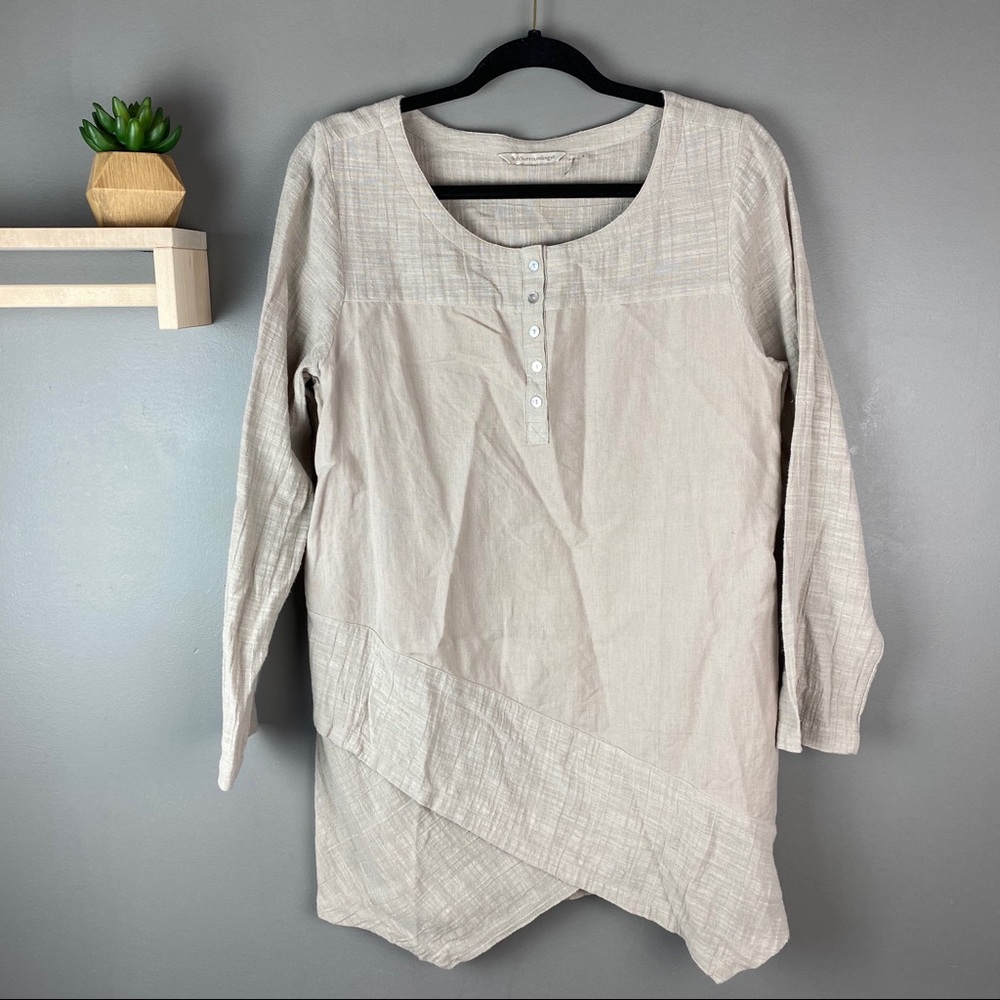 Soft surroundings oatmeal tunic size small‎